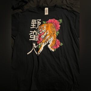 Black Graphic Tiger T-Shirt
